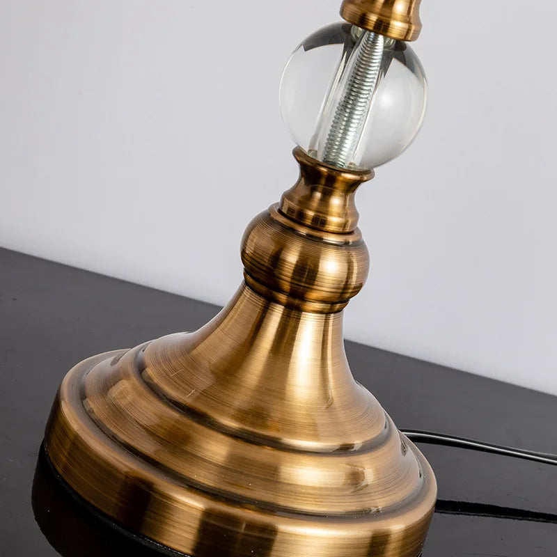 American Imitation Copper Crystal Bedside Lamp - Modern European Style Desk Lamp | Kalsten