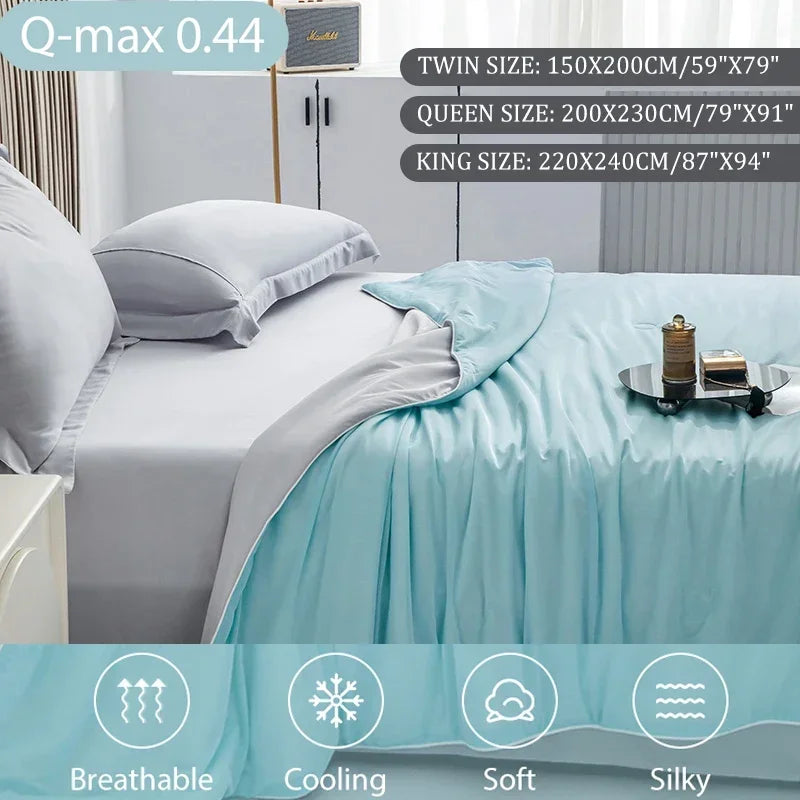 High-Quality Cooling Blanket – Smooth Air-Conditioning Comforter, Lightweight Summer Quilt with Double-Sided Cooling Fabric | Kalsten