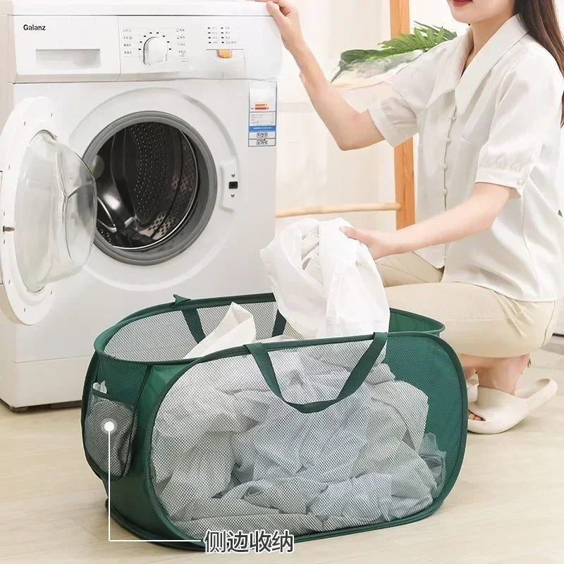 BowLift | Foldixa Laundry Basket | Pop-Up Design & Foldable | With Side Pocket | Single or Double Variant
