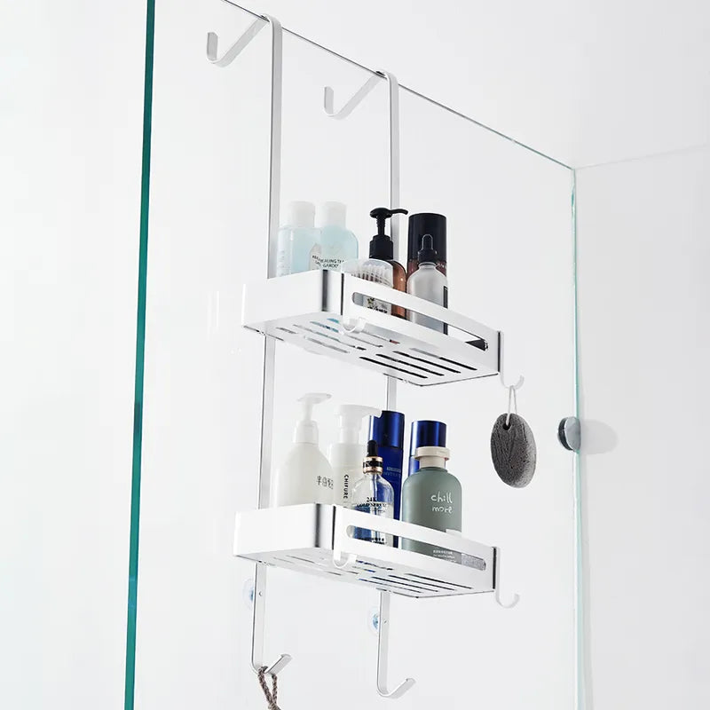 Kalsten | Sleek Shower Nail-Free Dual Layer Organizer Rack