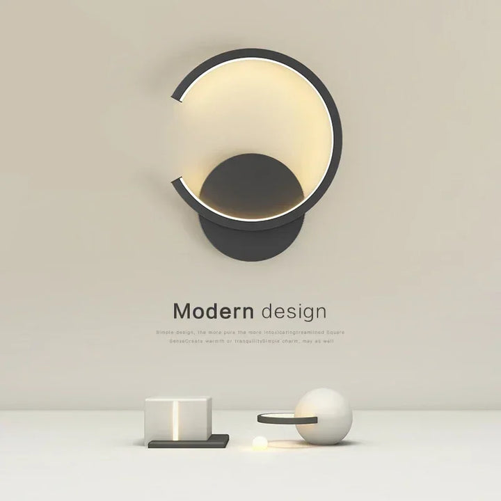 Modern LED Wall Lamp – Nordic Style Black, White, and Gold Wall Lighting for Living Room, Bedroom, Aisle, and Home Decor | Kalsten