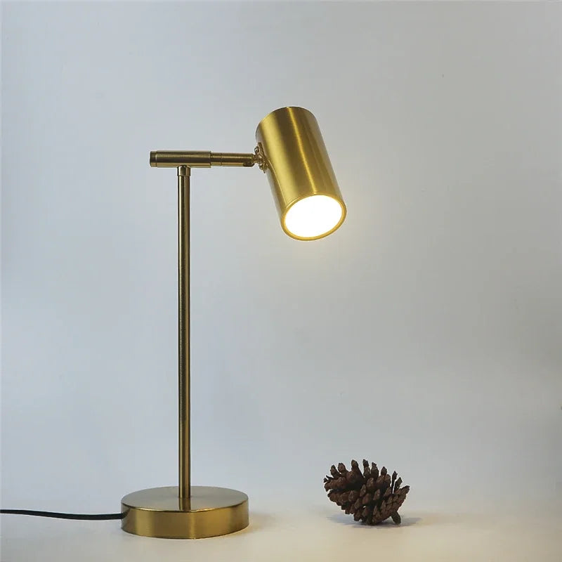 Modern Golden Table Lamp – Eye-Friendly LED Reading Light for Study, Bedroom, and Living Room Decor | Kalsten
