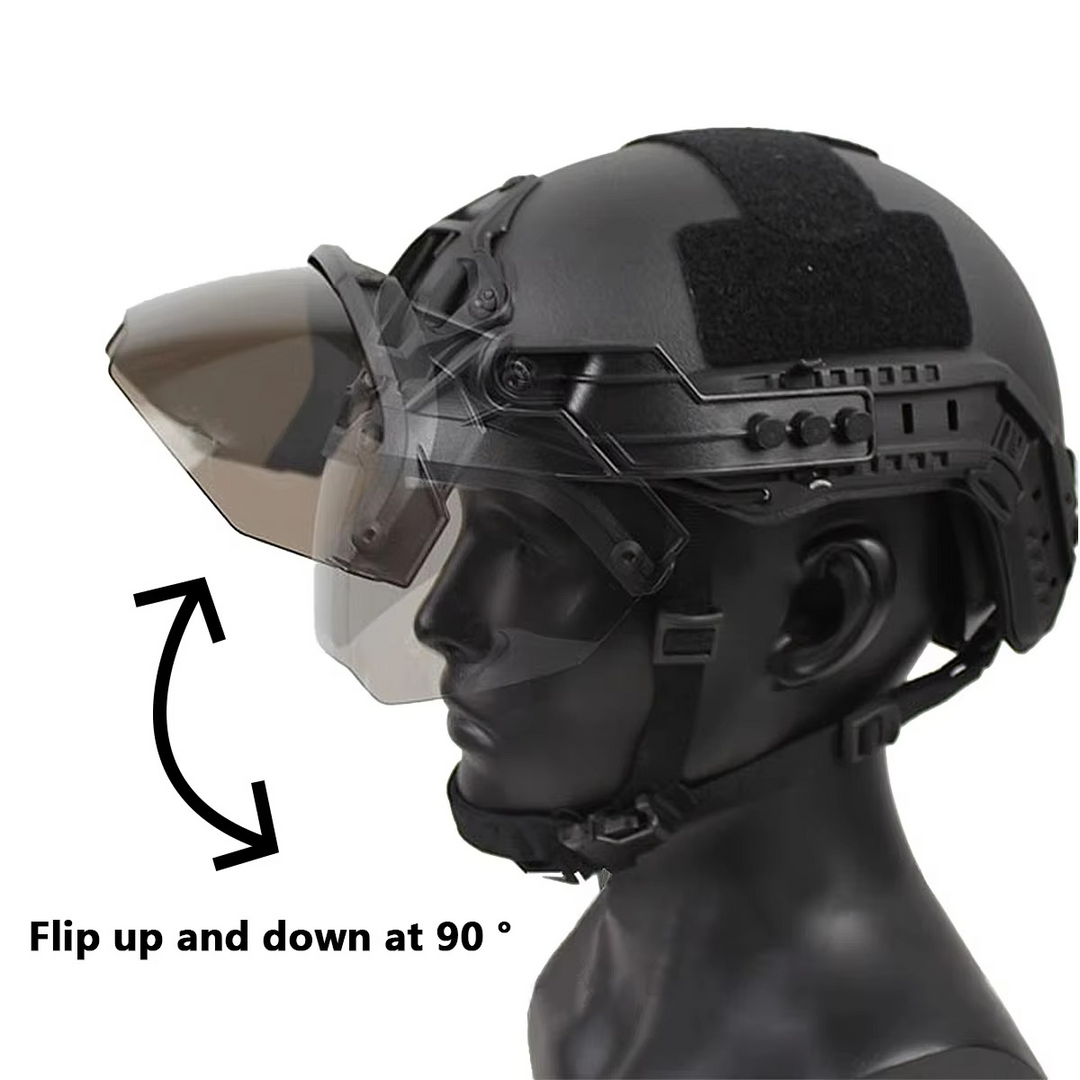 Kalsten | Adjustable Tactical Helmet with Anti-Fog Detachable Goggles