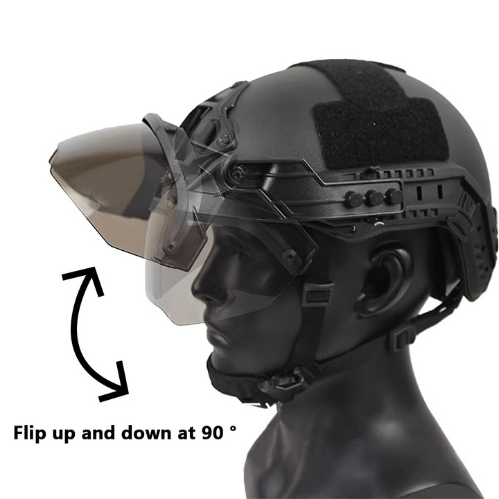 Kalsten | Adjustable Tactical Helmet with Anti-Fog Detachable Goggles