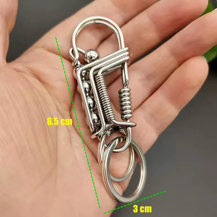 Iron Weave Stainless Matte-Finish Keychain | Kalsten