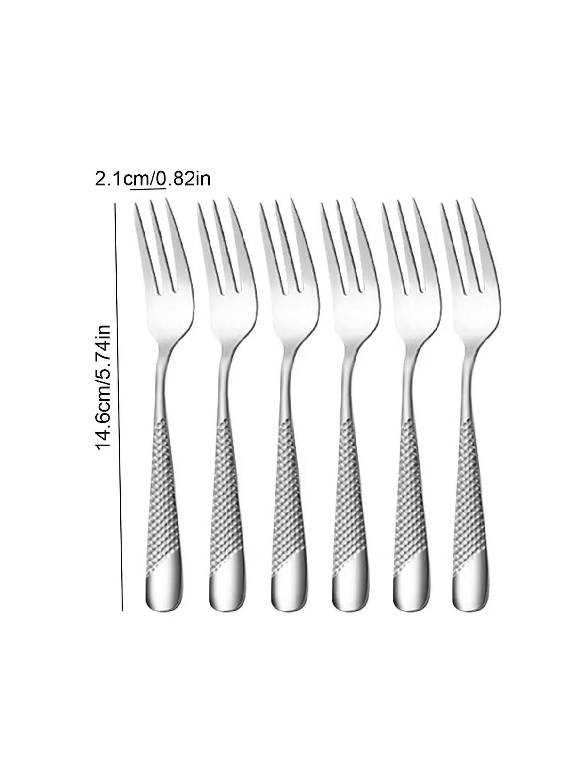 Skanto | High-Quality Stainless Steel Silver Star Diamond Cutlery Set - Includes Knife, Fork, Spoon & Dessert Fork & Spoon - 6-Piece/30-Piece Options