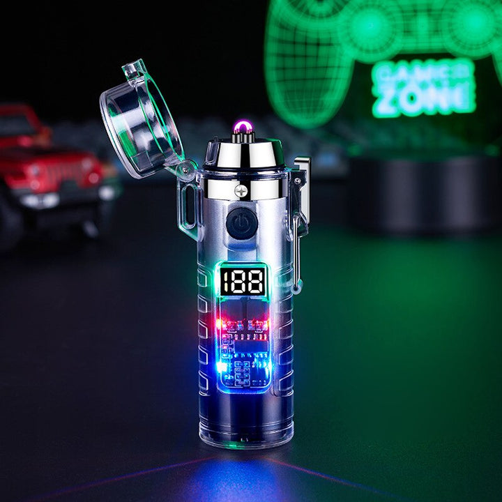 Windproof Double Arc Transparent Flashlight Lighter | Kalsten