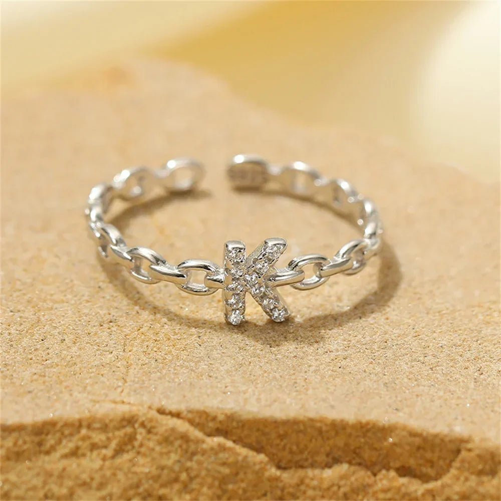 Kalsten | Dainty Diamond Letter Initial Ring