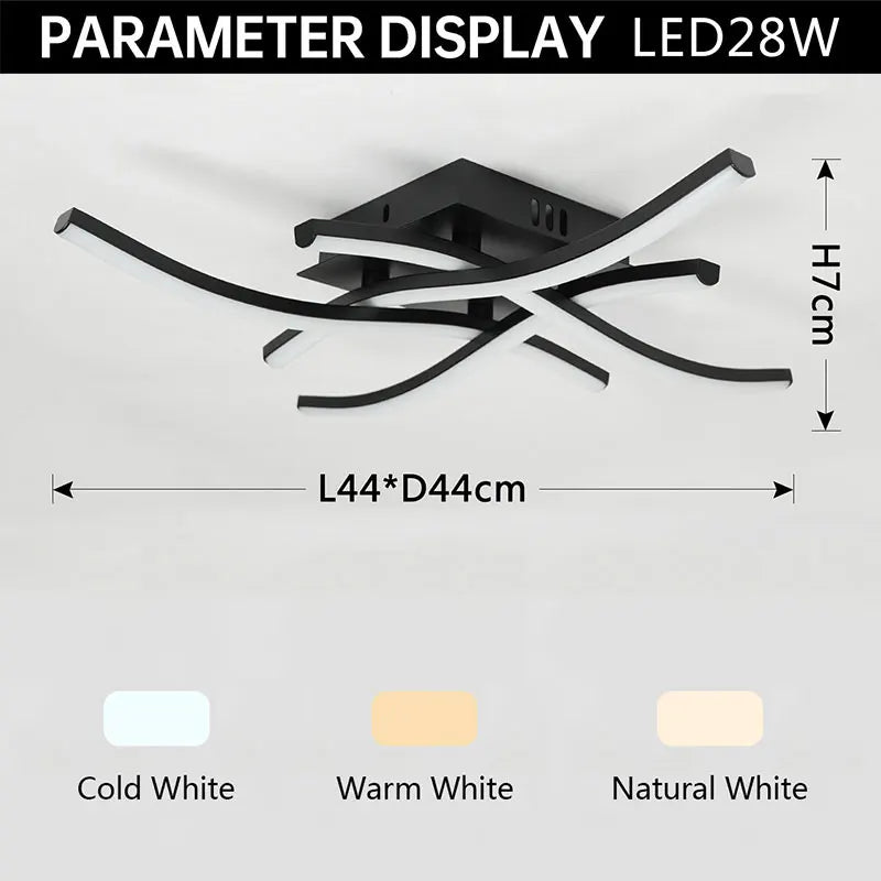 Modern LED Ceiling Lamp for Living Room, Dining Room, Bedroom, and Balcony | Kalsten