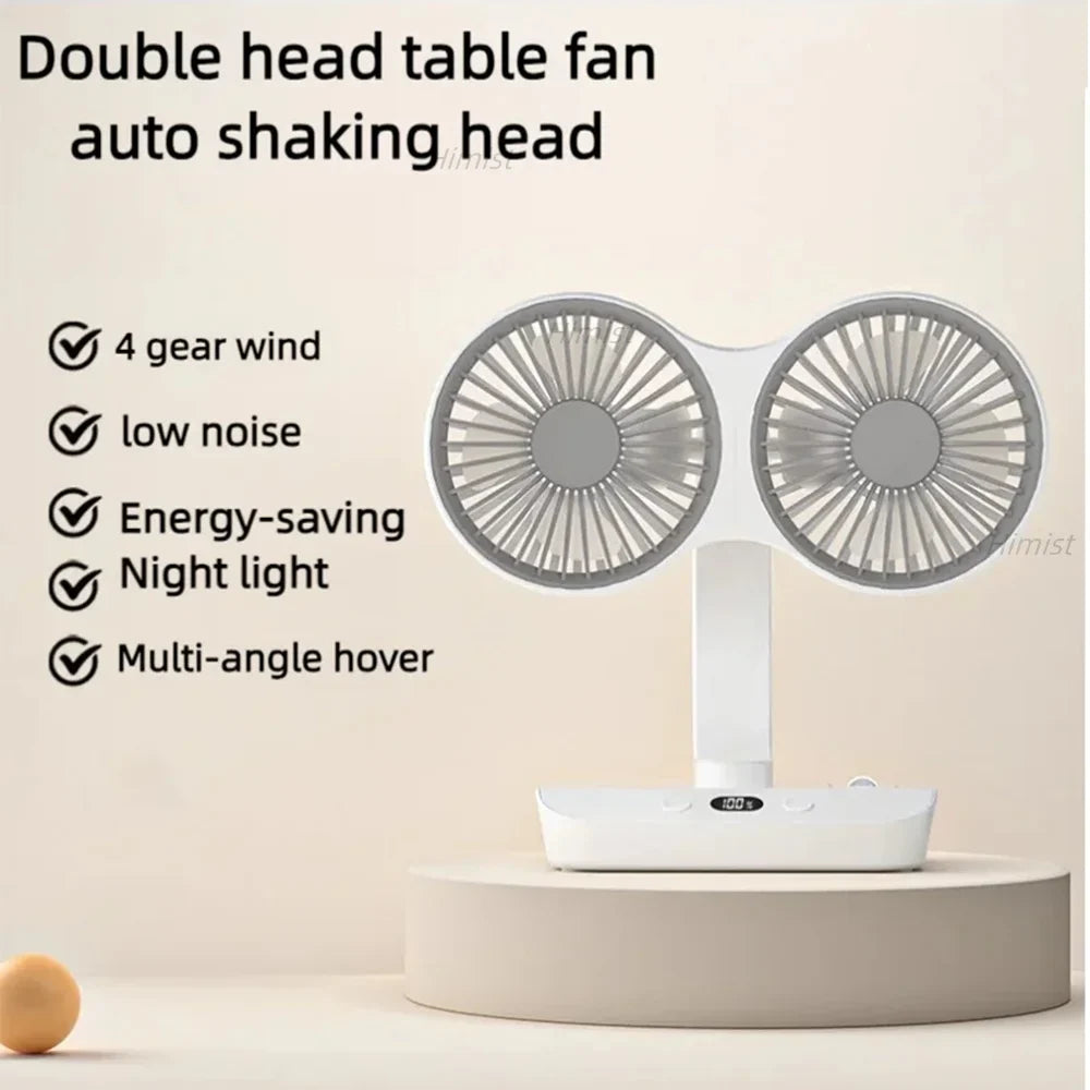 Lightweight Double Blades Rechargeable Travel Camp Cooler Fan | Kalsten