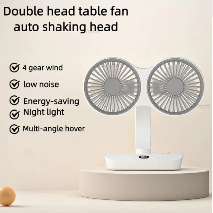 Lightweight Double Blades Rechargeable Travel Camp Cooler Fan | Kalsten