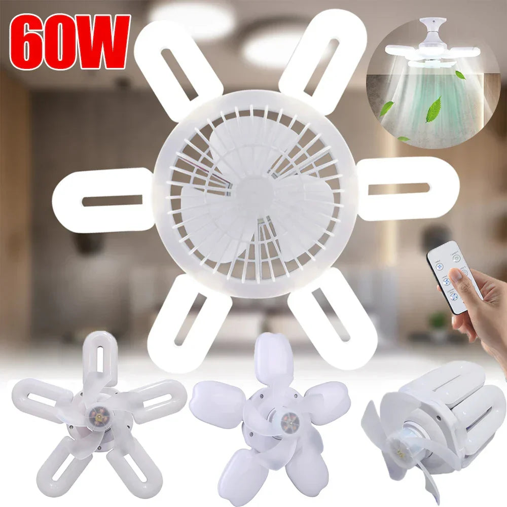 Silent Adjustable Remote Control Ceiling Foldable Fan Lamp | Kalsten