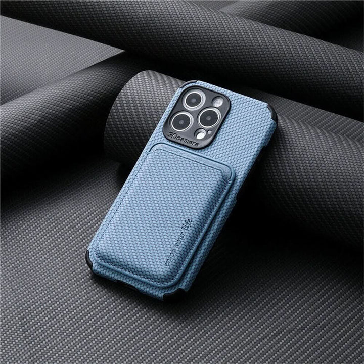 Kalsten | MagSafe Wallet Phone Case with Carbon Fiber Protection