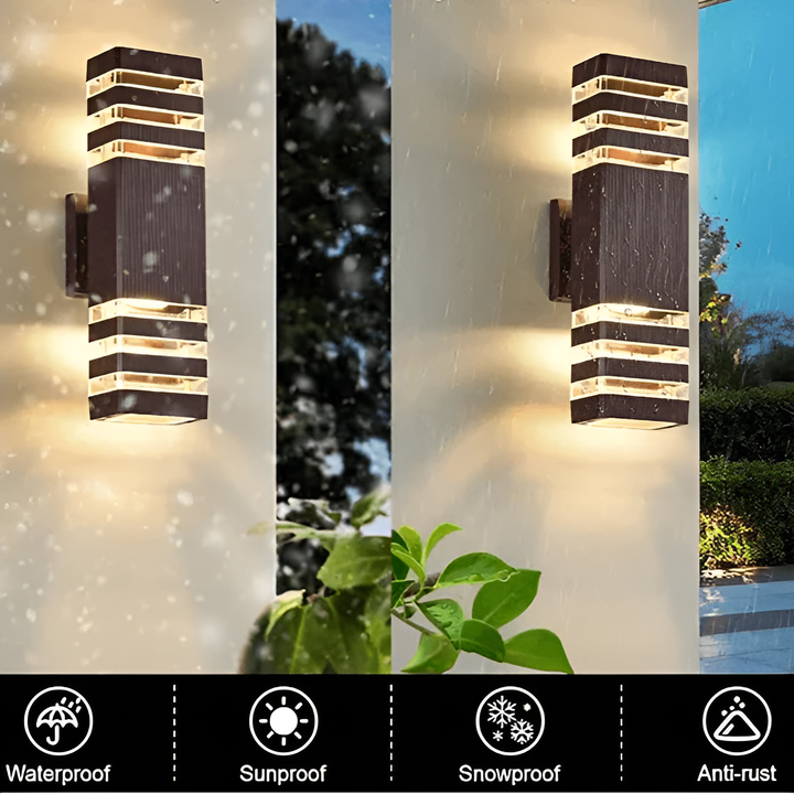 LED Outdoor Wall Light – Modern Up-&-Down Light | Waterproof for Garden & Balcony | Kalsten