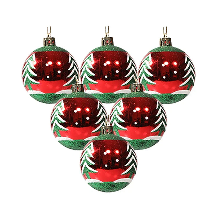 Elegant Snowflake Christmas Baubles Set – High-quality Christmas ornaments in red, white and gold, perfect for festive tree decoration at Christmas | Kalsten
