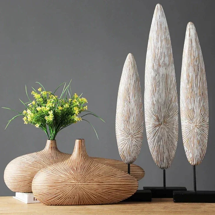 Kalsten | ClayAura Sahara Sculptured Vase | Handmade | Modern Decor for Home | Elegant Design