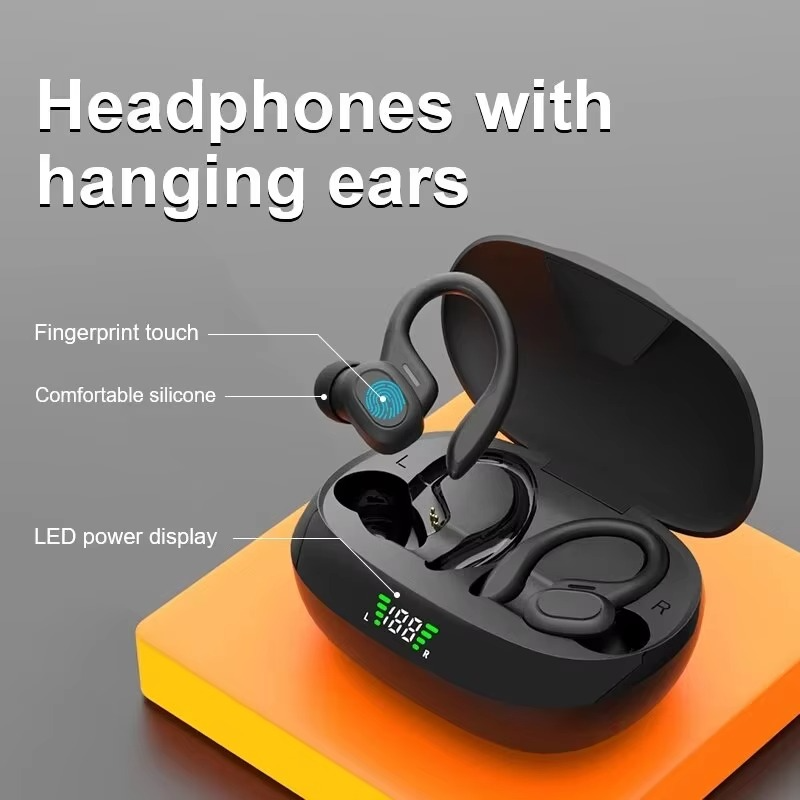 Kalsten | SP16 True Wireless Earbuds with Ear Hooks, Waterproof Sports Headphones with Mic and HiFi Stereo Sound