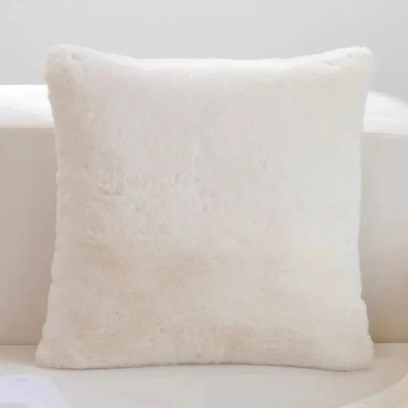 Luxury Faux Rabbit Fur Cushion Cover for Stylish Interiors Kalsten