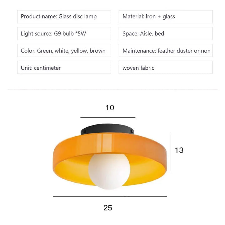 Modern Dual-Purpose Glass Ceiling Light – G9 Bulb Wall Sconce for Living Room, Bedroom, Hallway, and Balcony | Kalsten