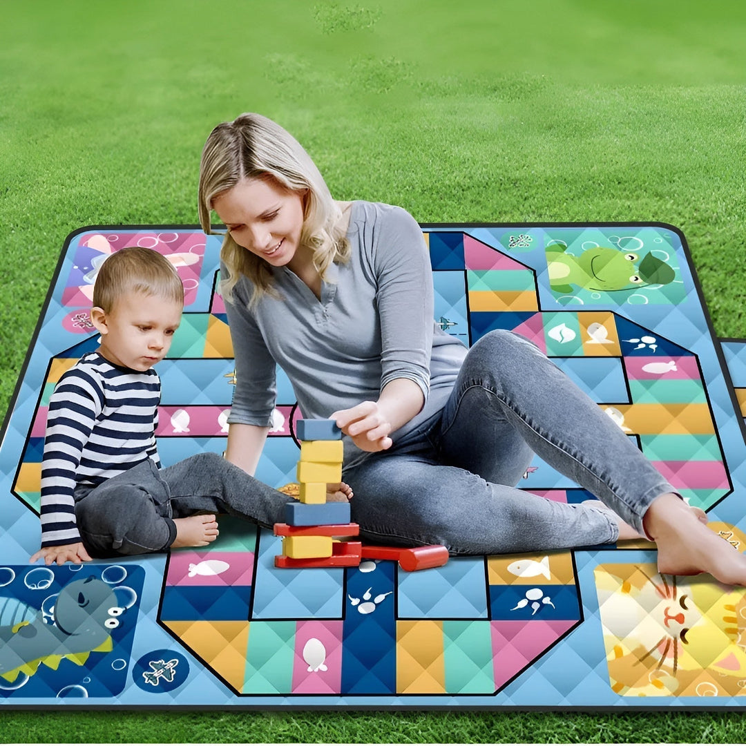 Kalsten | Foldable Baby Playmat Wanderlino | Padded & Water-Resistant | For Outdoor & Home | Incl. Carry Bag