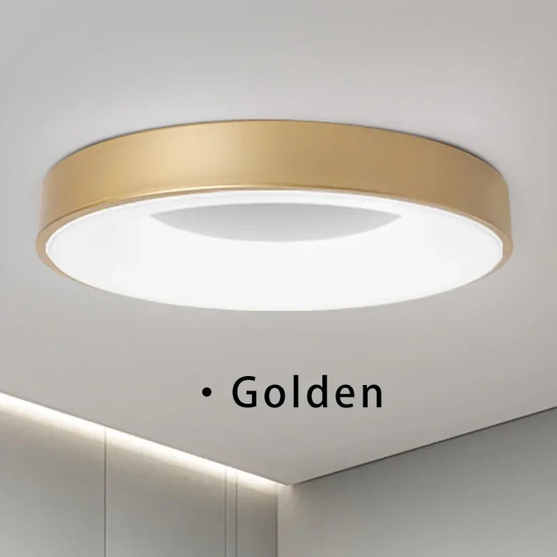 Modern Macaron LED Ceiling Light – Adjustable Circular Design with Remote Dimming for Bedroom, Living Room, and Corridor | Kalsten