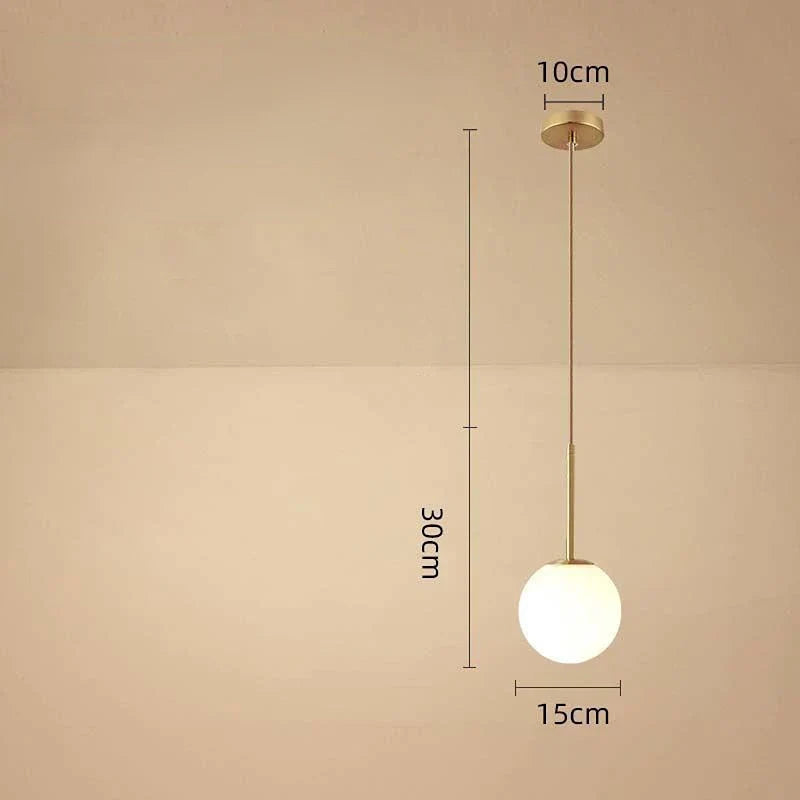 Modern Glass Ball Pendant Light – Decorative Nordic Fixture for Dining Room, Bedroom, and Bar | Kalsten