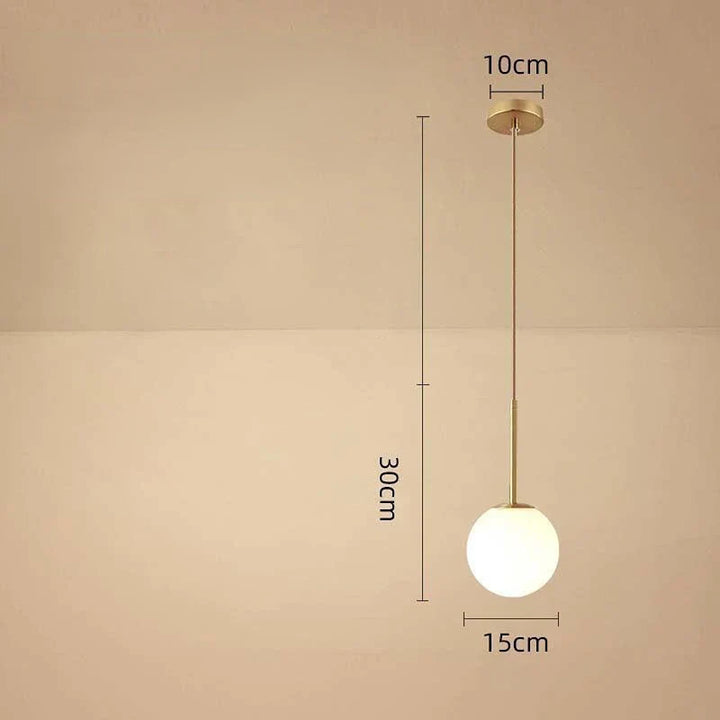 Modern Glass Ball Pendant Light – Decorative Nordic Fixture for Dining Room, Bedroom, and Bar | Kalsten