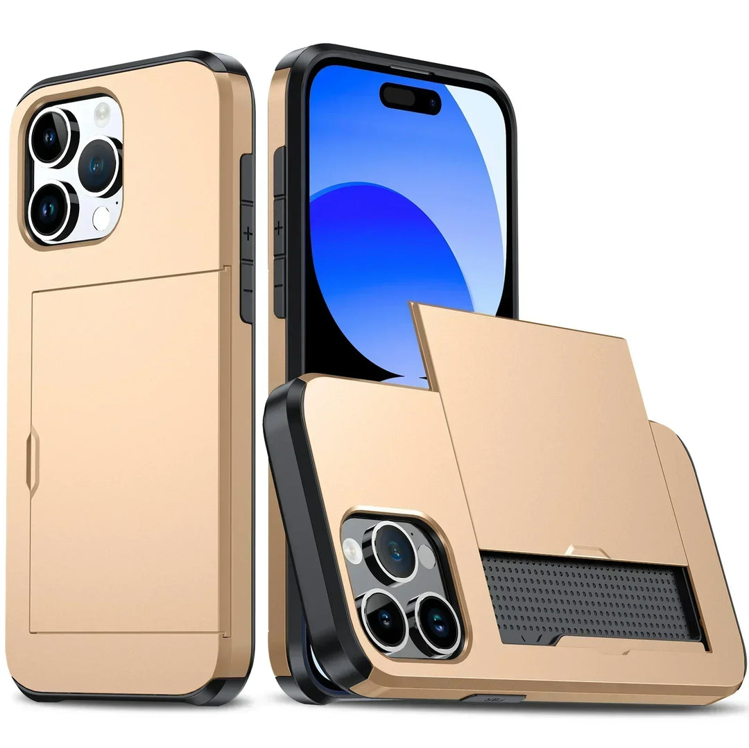 Kalsten | LuxShield iPhone Case with Card Holder | Slim Design | Card Storage | Protection & Style