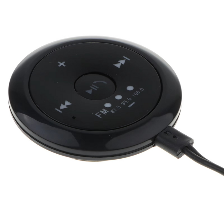 Kalsten | 2-in-1 Bluetooth 5.0 Car Player with FM Transmitter, AUX Input, 500mAh Battery, 5V Input, Compatible with Phones and Tablets