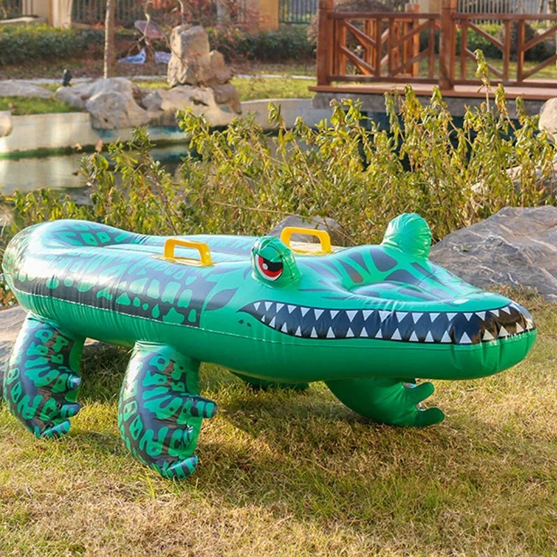 Kalsten | Floatoro Inflatable Crocodile Pool Toy for Kids & Adults | Swimming Toy for Beach, Pool & Summer Party | Durable PVC Water Mattress