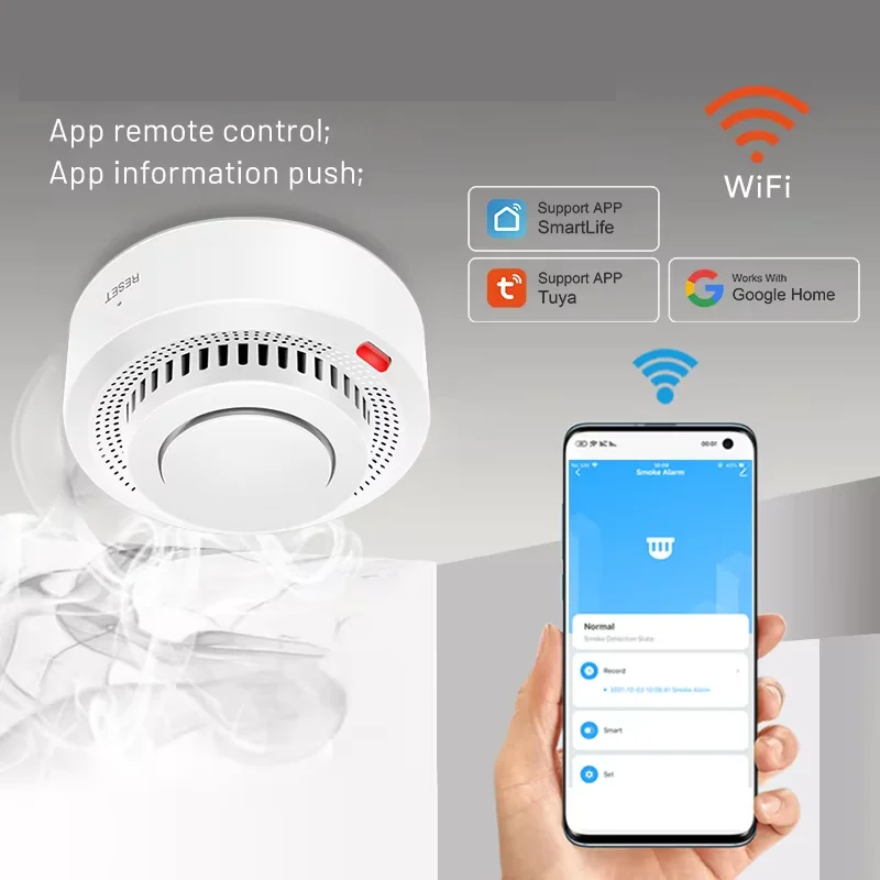 SafeSense Smart WiFi Smoke & Fire Alarm (85dB)