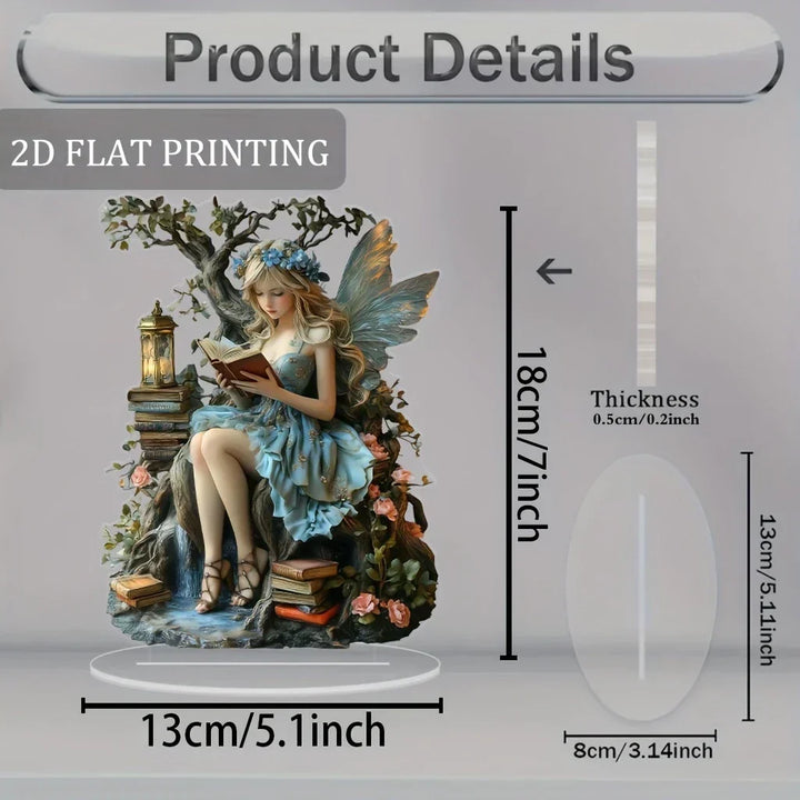 Kalsten | Celestia Acrylic Table Decoration Angel | Fairy Tale Stand | 18 cm | Gift & Photo Prop