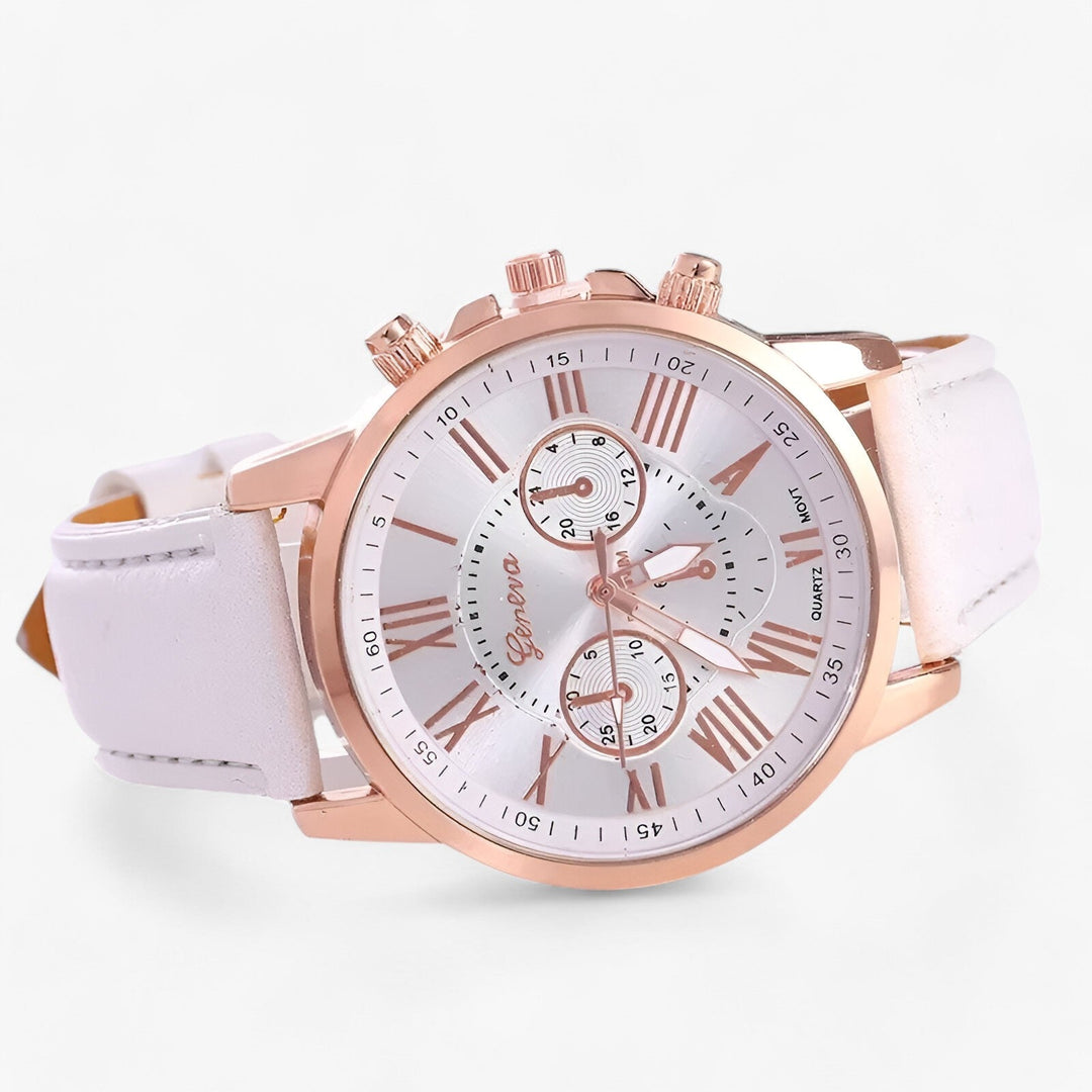 Kalsten | Camille Womens Waterproof Leather Strap Watch 42mm