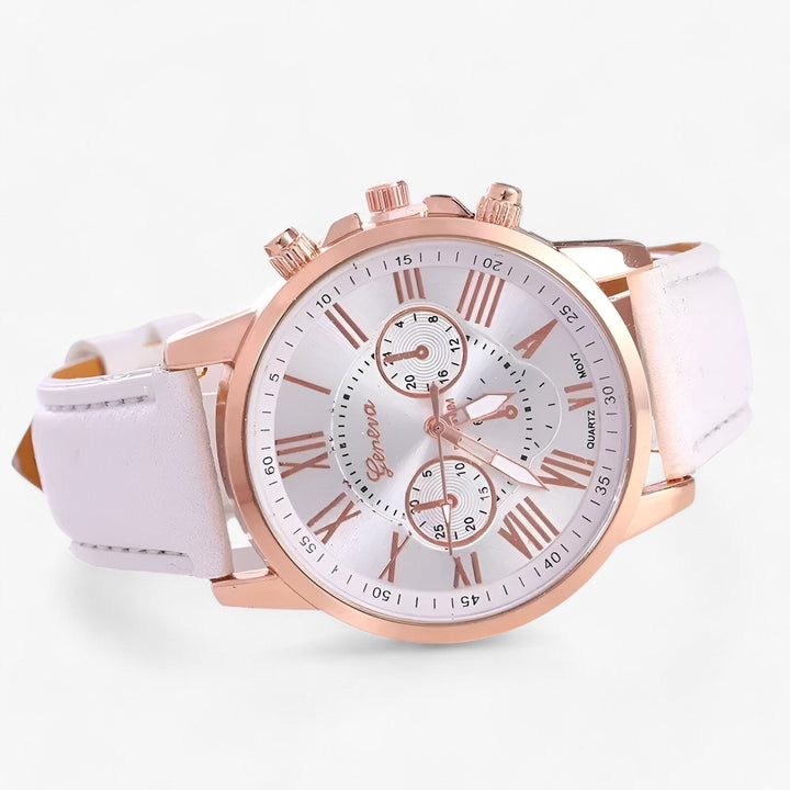 Kalsten | Camille Womens Waterproof Leather Strap Watch 42mm