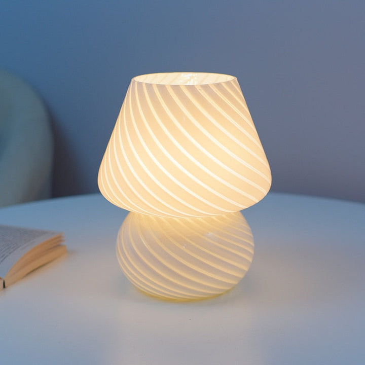 LED Desk Lamp in Mushroom Shape made of Glass | Kalsten