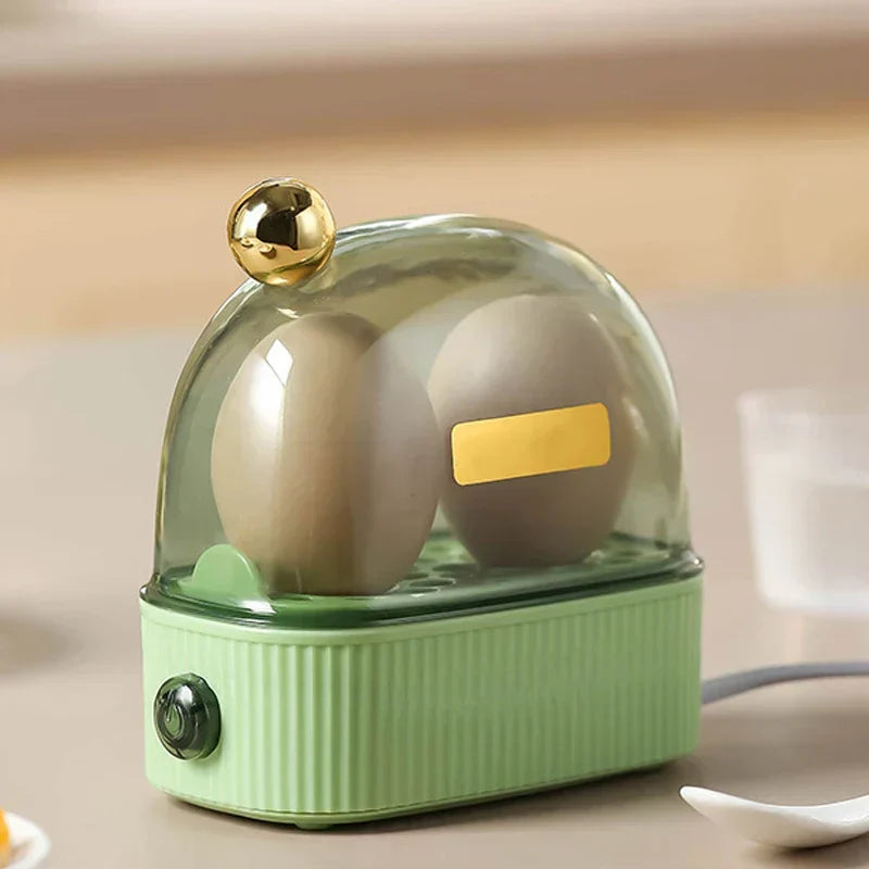 Kalsten | 120W 220V Electric Egg Cooker & Egg Poacher - Automatic Mini Breakfast Machine for 2 Eggs, Portable Steamer