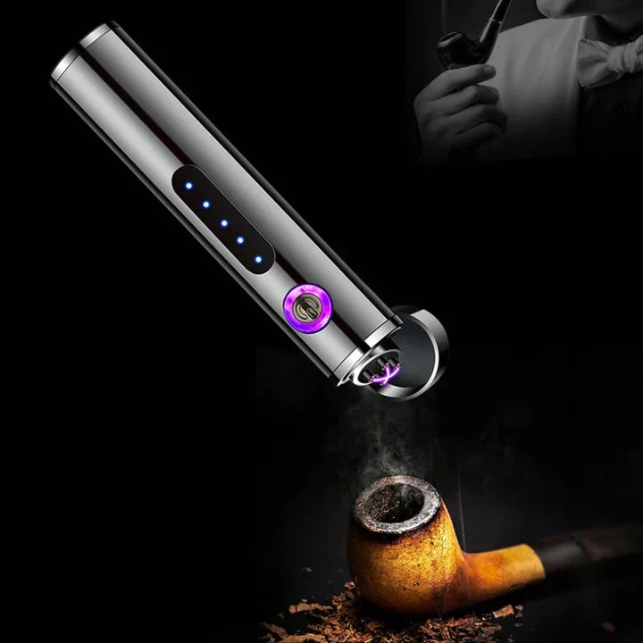 Kalsten | Voltrino Cylinder USB lighter | Double arc technology | Rechargeable & windproof | Noble metal casing for men