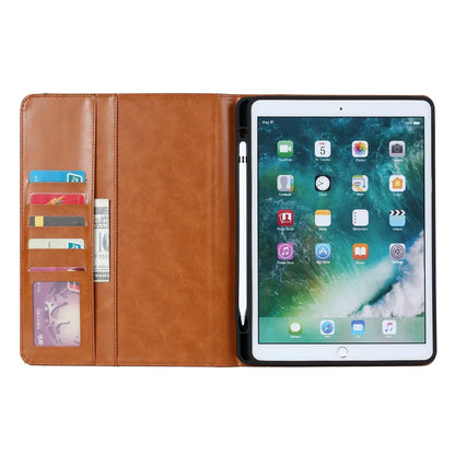 Skanto | Leather Flip Case for iPad 9.7 (2017-2018), 10.2 (7th/8th Gen), Air 2/3/4, Pro 9.7/10.5/11 - Waterproof, Shockproof, Business Tablet Case