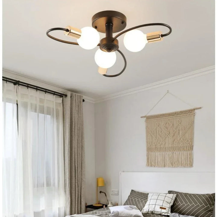 Modern LED Ceiling Lights - Industrial Iron Black/Golden Nordic Minimalist | Kalsten