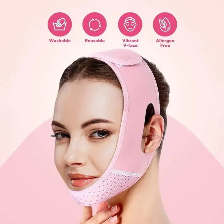 Kalsten | Velfina V-Line Facial Band | Double Chin Reduction & Skin Tightening | Reusable & Breathable | For Women & Men