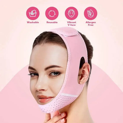 Brehn | Velfina V-Line Face Band | Double Chin Reduction & Skin Tightening | Reusable & Breathable | For Women & Men