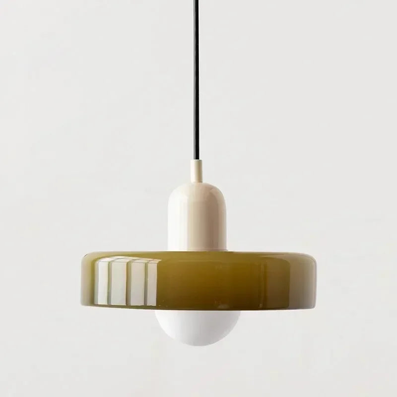 Nordic Glass Pendant Light – Modern LED Hanging Light for Living Room, Bedroom, Dining Room, and Bar, 3 Candy Colors | Kalsten