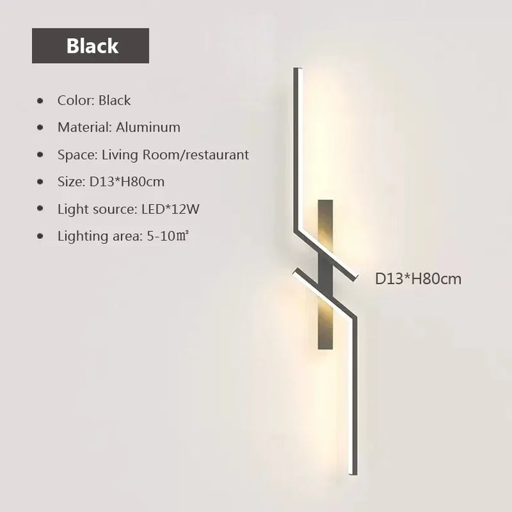 Modern LED Wall Lamp – Minimalist Design, Up & Down Lighting for Bedroom, Living Room, TV Sofa, and Lobby – Dimmable Wall-Mounted Light | Kalsten