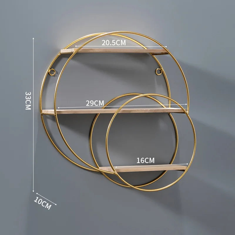 Skanto | NordicWave Double Circular Wall Shelf – Scandinavian Floating Shelf for Home Decor & Storage