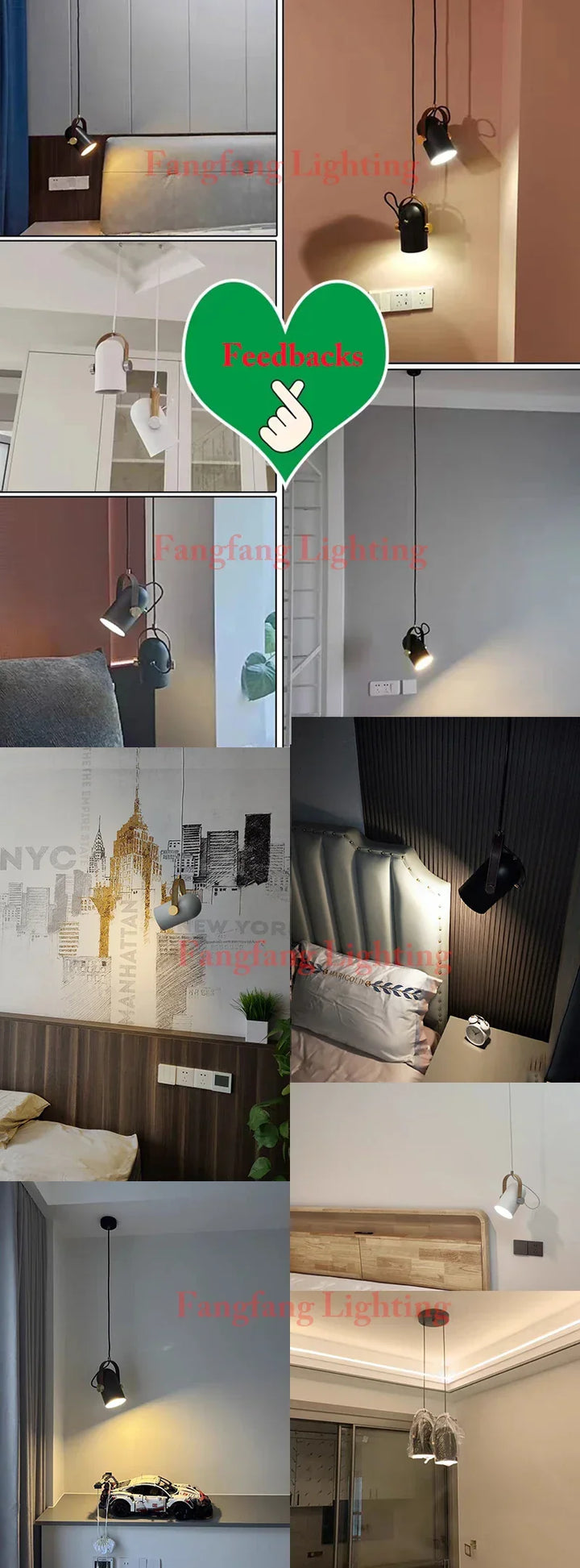 Modern Rotatable Pendant Light – Adjustable Metal Hanging Lamp for Bedroom, Living Room, Dining Room, or Kitchen | Kalsten