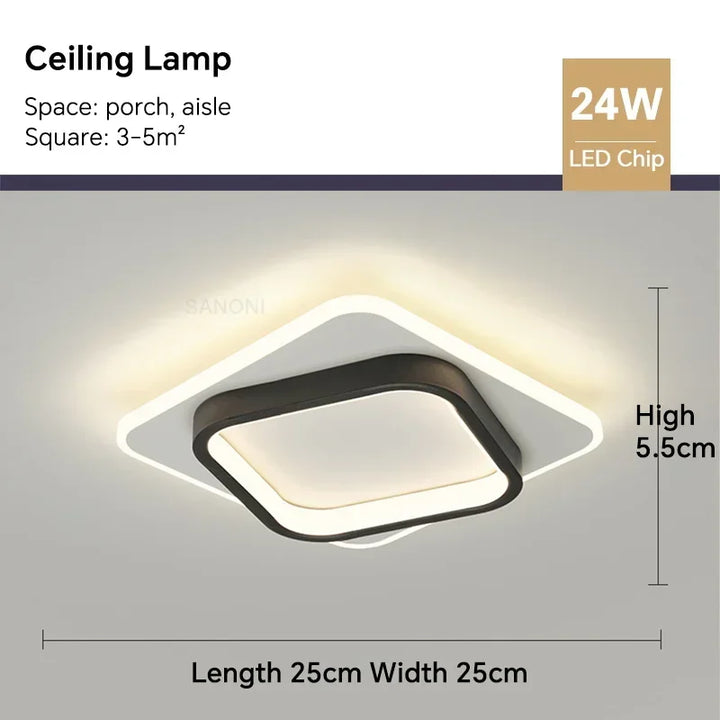 Modern LED Aisle Ceiling Light Chandelier - Indoor Lighting Fixture for Corridor, Stairs, Foyer, Balcony, Bedroom, Bathroom | Kalsten