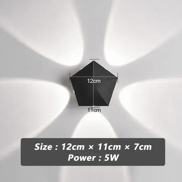 Black Prism Ambient Minimal Wall Lamp | Kalsten