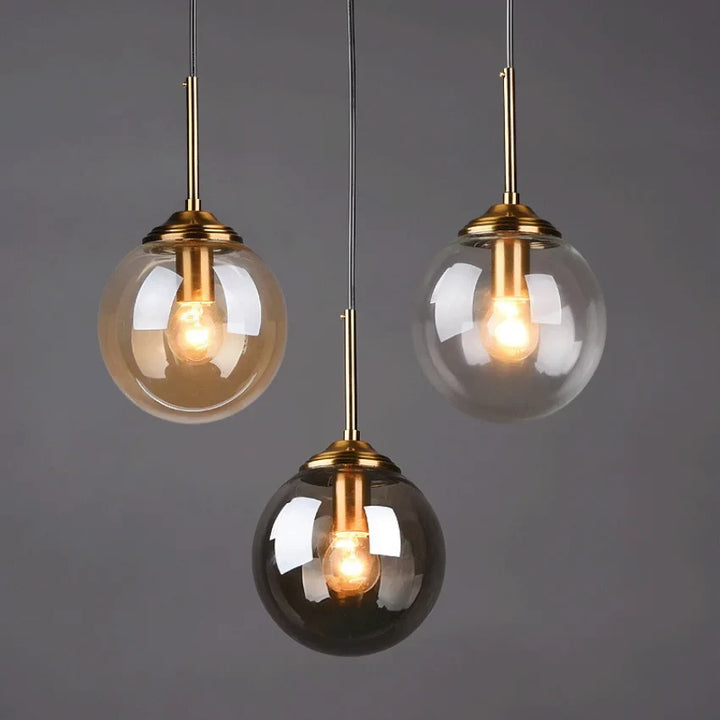 Modern Glass Pendant Lights for Bedroom Bedside Bathroom Hanging Lamp Ceiling Chandeliers Hotel Restaurant Decoration Ring | Kalsten