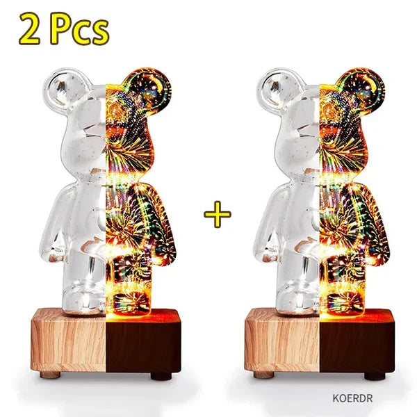 Magical 3D Fireworks Projection Mood Lamp - StarBear | Kalsten