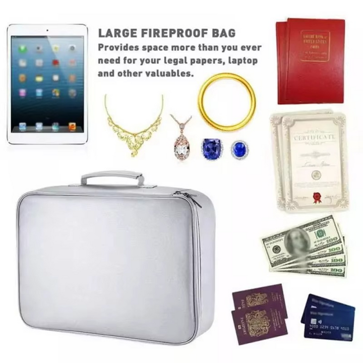 Kalsten | Fireproof and Waterproof Document Organizer Bag – Portable Protective Storage for Travel and Home Security